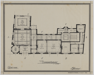 214890 Plattegrond van de verdieping van de te bouwen Sociëteit Sic Semper (Trans 19) te Utrecht.